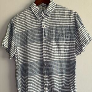 J. Crew Men's short-sleeve Baird McNutt Irish linen shirt - Medium (Slim Fit)